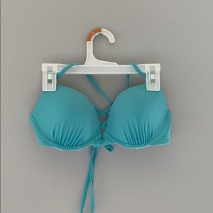 Blue push up bikini